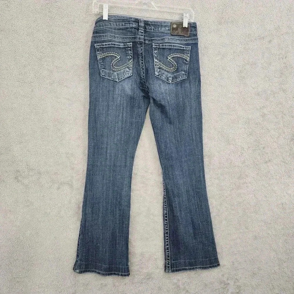 Silver Jeans Tuesday Mid Rise Bootcut Jeans W28 Blue Denim 17PT - Picture 2 of 8